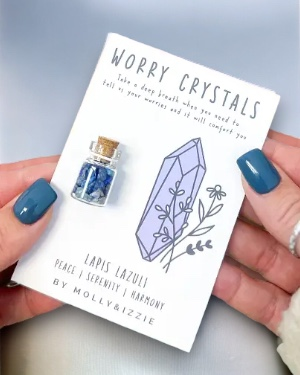 Lapis Lazuli Worry Crystal Jar