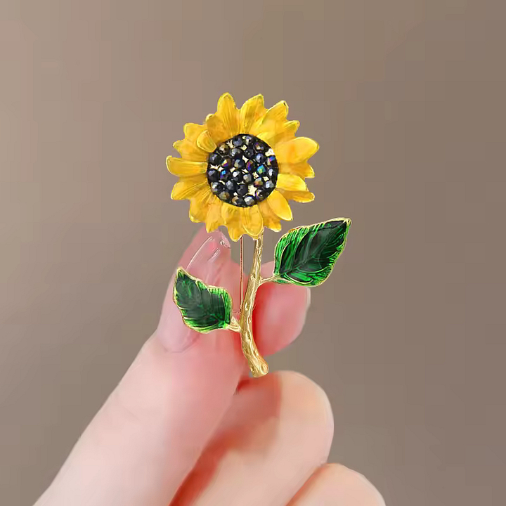 Sunflower Brooches